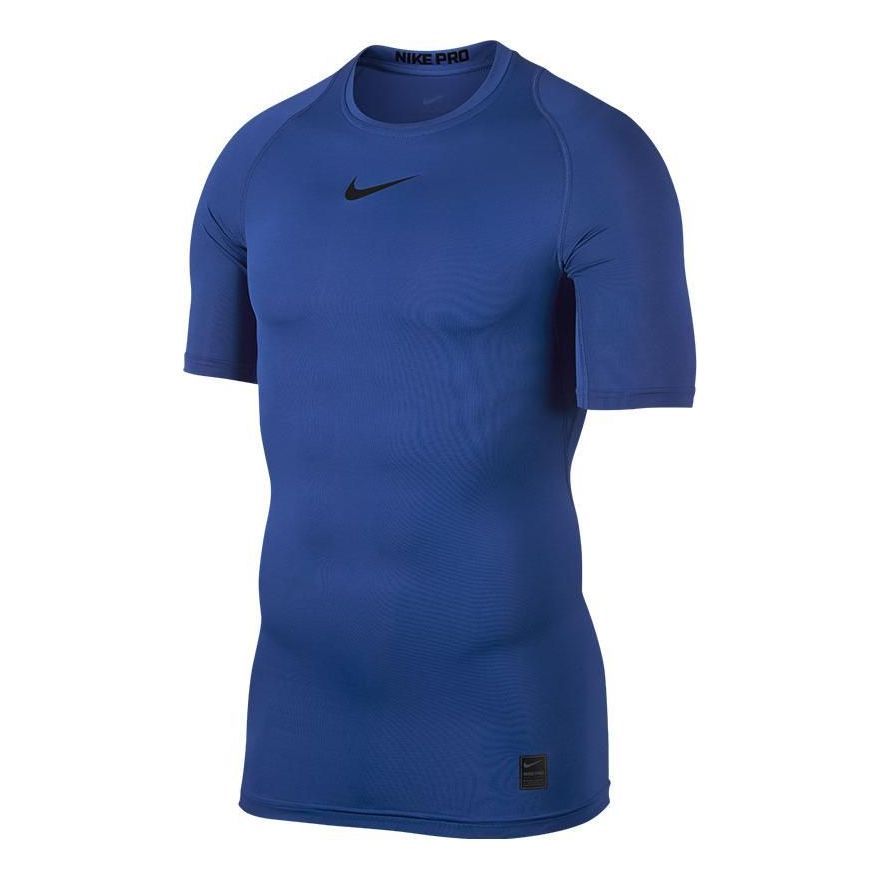 Nike PRO men's running fitness stretch tights quick-drying breathable short-sleeved T-shirt 'Royal Blue' 838092-480