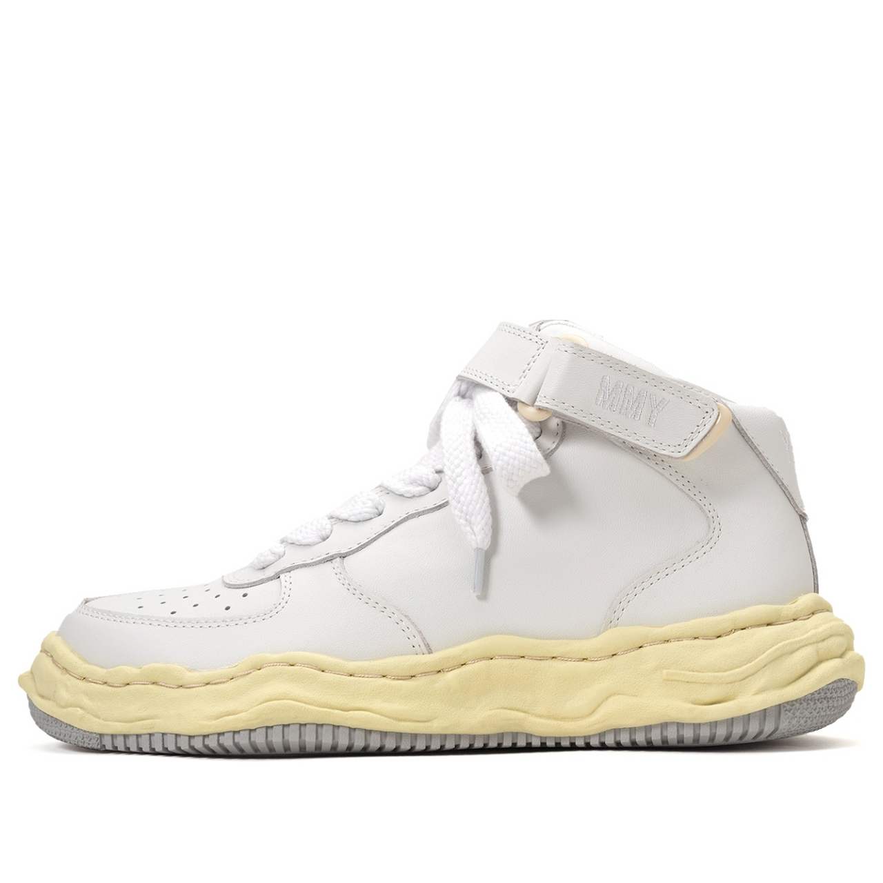 Maison MIHARA YASUHIRO WAYNE VL OG Sole Leather High-top Sneaker 'White' A09FW729-WHT