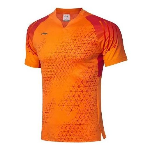 Li-Ning Badminton Series tournament Quick Dry Tee 'Orange' AAYQ013-3