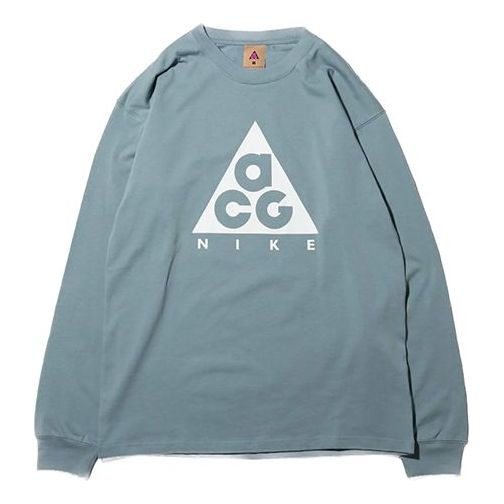 Nike Acg Basic Logo Long Sleeve T-Shirt Men's Pilot Grey/Peak White BQ7203-041