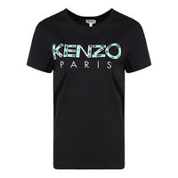 KENZO Alphabet Printing Round Neck Casual Short Sleeve Black F952TS721990-99