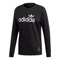 adidas Casual Sports Printing Logo Long Sleeves Black FM3391