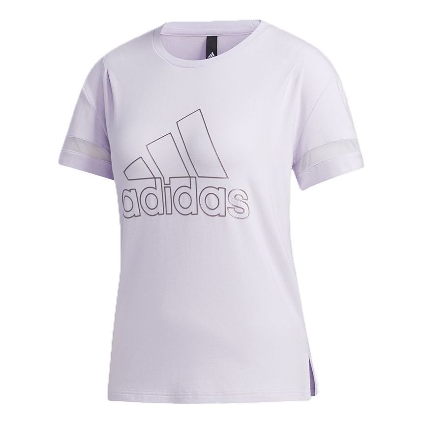 (WMNS) adidas Style Gfx T Bos Logo Printing Sports Short Sleeve Light Purple T-Shirt GJ9023