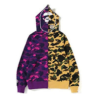BAPE Unisex 1ST X COLOR CAMO 2ND APE HALF FULL ZIP Yellow/Purple BAPE-SS19-2