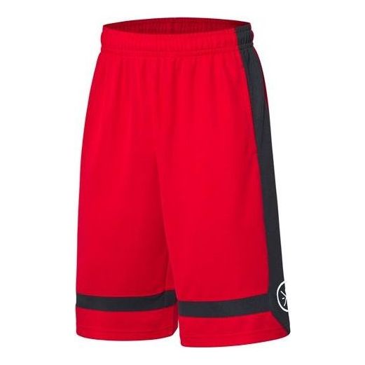 Li-Ning Way of Wade Logo Color Block Basketball Shorts 'Red Black' AAPQ235-3