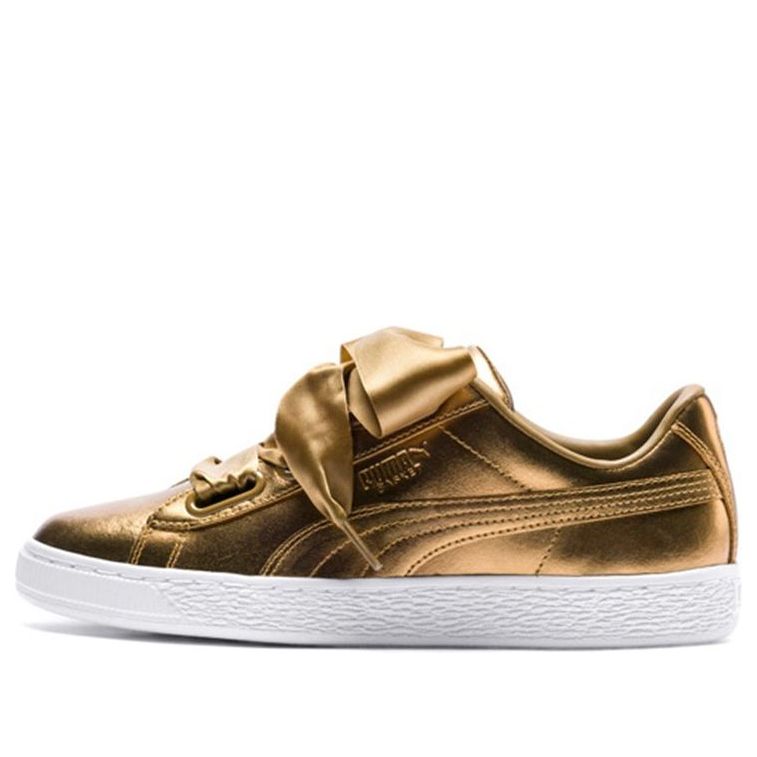 (WMNS) PUMA Basket Heart Luxe Retro Casual Skateboarding Shoes 366730-02