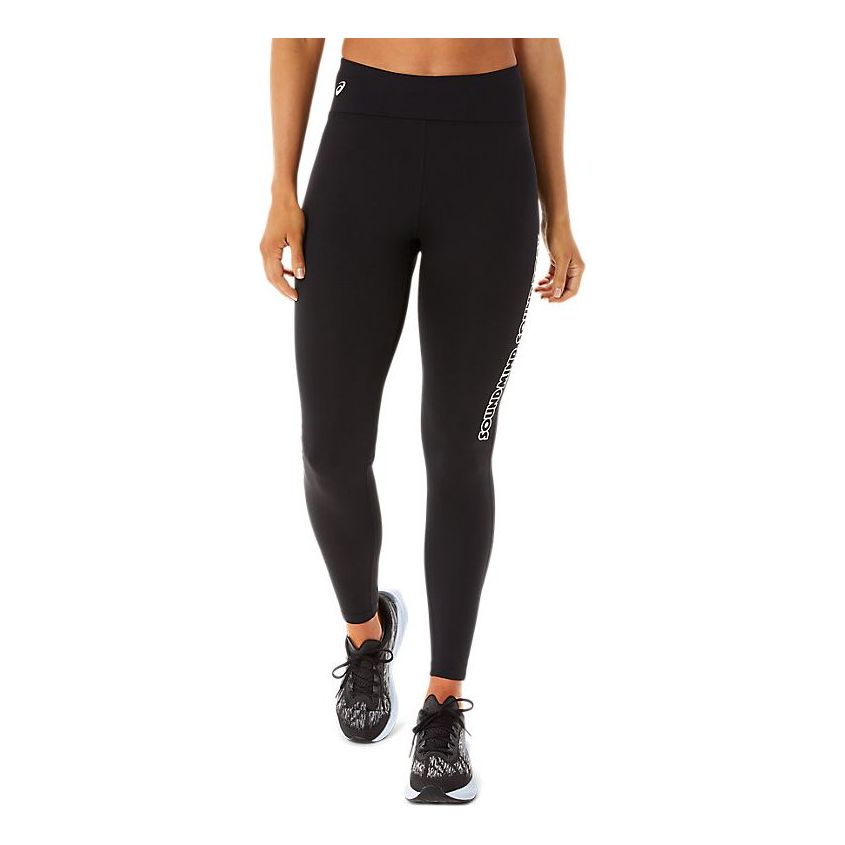 (WMNS) ASICS Logo Graphic Tight 'Black' 2032C260-002