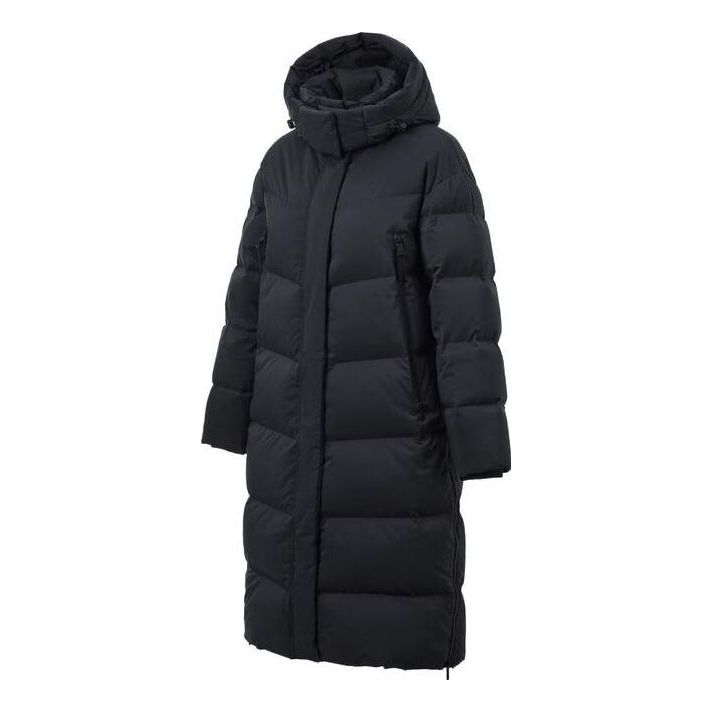 (WMNS) Li-Ning Training Waterproof Long Down Jacket 'Black' AYMT100-2