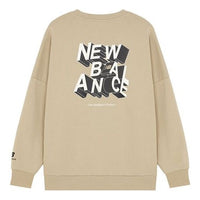 حذاء رياضي رجالي من New Balance مطبوع عليه شعار ثلاثي الأبعاد برقبة دائرية بلون كاكي AMT14318-BEI