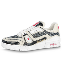 LOUIS VUITTON LV Trainers 'Grey White Red' 1ABLWE