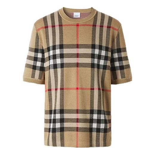 Burberry SS21 Check Jacquard Male Cream-coloured 80435711