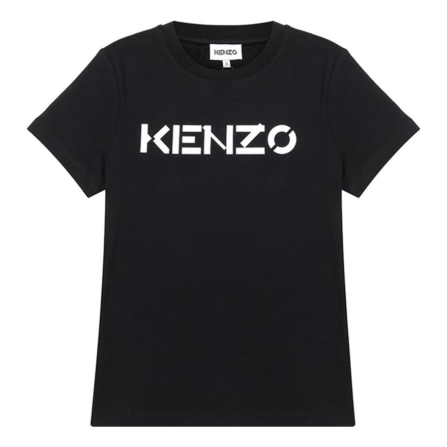 KENZO FW20 Logo Pattern Round Neck Short Sleeve Black FA62TS8414SJ-99