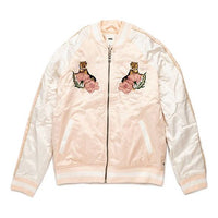 (WMNS) Vans Tiger Floral Embroidery Baseball Jacket Pink VN0A3D7LQIP