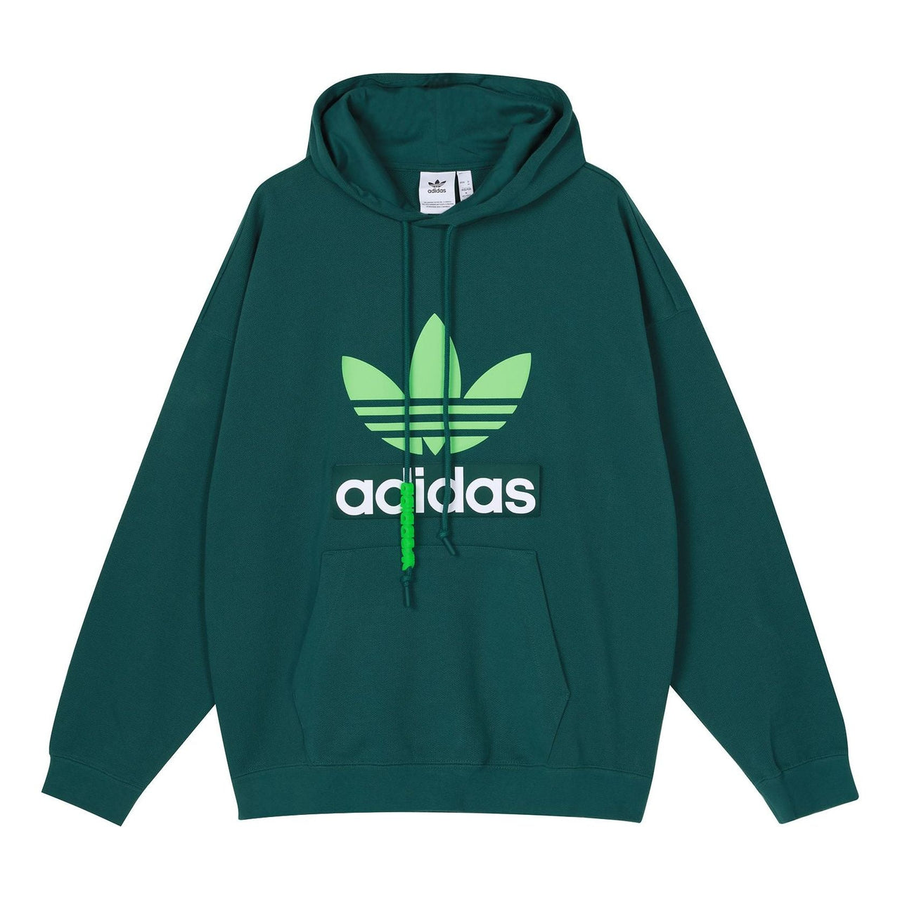 Men's adidas originals Big Trfl Contrasting Colors Logo Sports Forest Green H09351