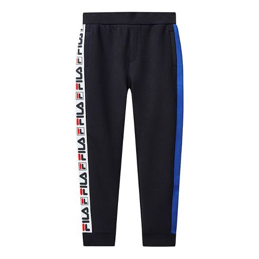FILA Logo Printed Color Block Sports Pants Men's Blue F11M018628G-NV