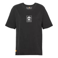 (WMNS) Timberland Stack Logo Regular T-Shirt 'Black' A69AW-001