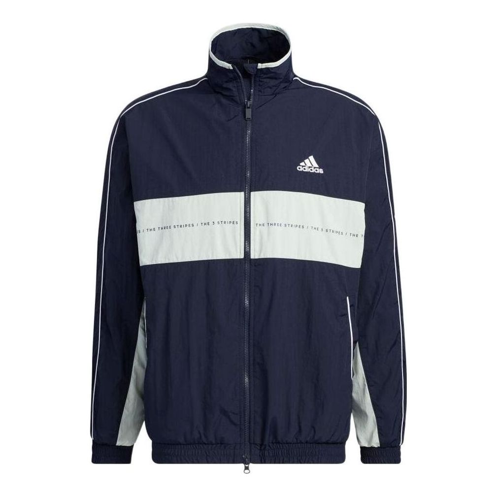 adidas Oversized Fit Woven Jackets 'Navy White' IA9428