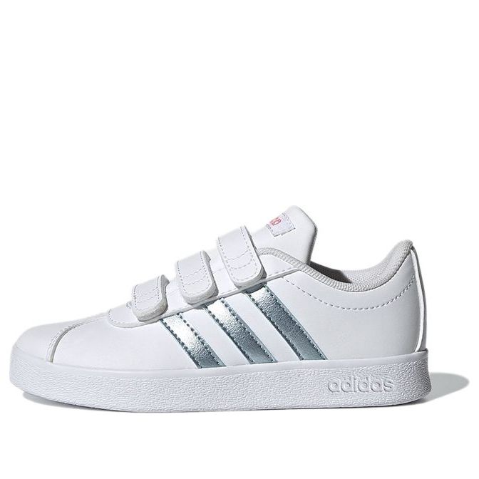 (PS) adidas VL Court 2.0 'White Vision Metallic' GW2341