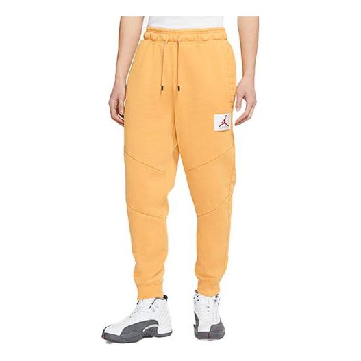 Air Jordan Flight MENS Casual Fleeced Sports Pants Yellow CK6471-217