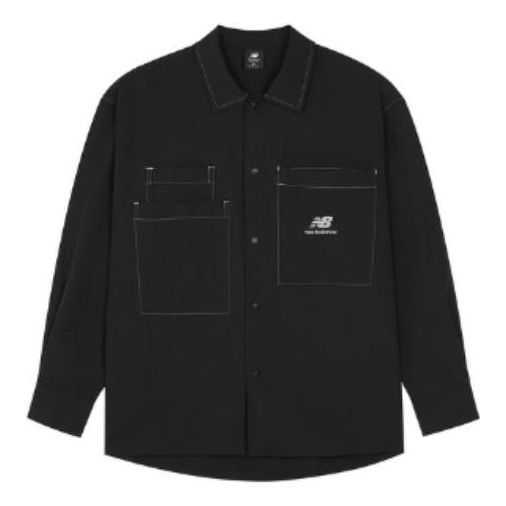New Balance Logo Classic Shirt 'Black White' AMJ23303-BK