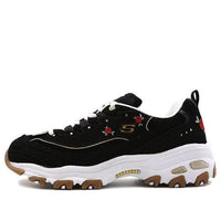 (WMNS) Skechers D'Lites Low-Top Daddy Shoes Black 13084-BKW