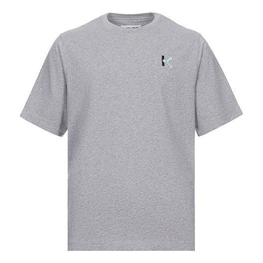 Men's KENZO Large Round Neck Short Sleeve Gray FA65TS0544SK-94