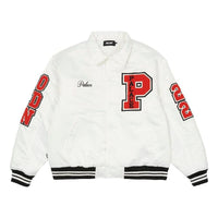 Palace FW22 SSatin Varsity Jacket 'White' P23JK024