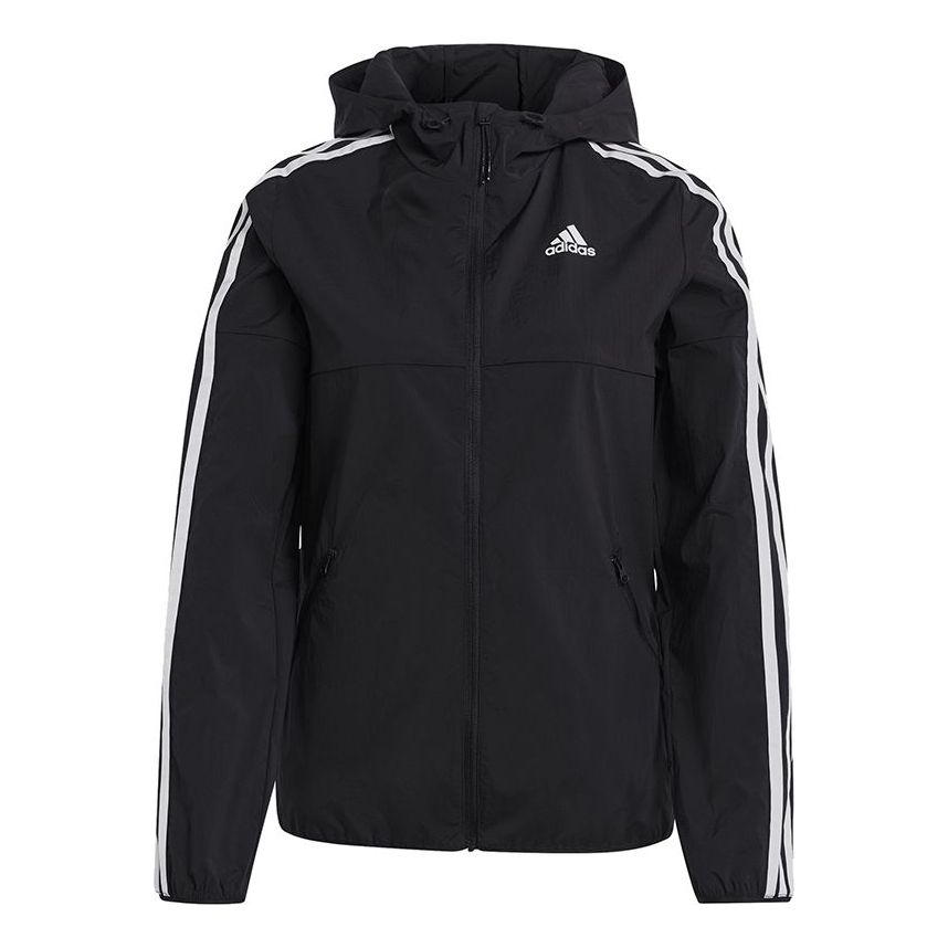 (WMNS) adidas Windbreaker Jacket 'Black White' GQ0565