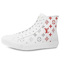 حذاء رياضي للكاحل من LOUIS VUITTON Tattoo Monogram 'أبيض وأحمر ورمادي' 1A5Z0C