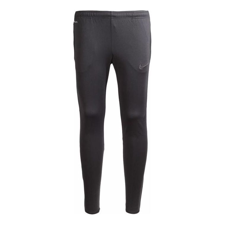 Men's Nike Sports Living Series Solid Color Logo Embroidered Slim Fit Straight-Leg Casual Pants/Trousers Black 688413-011