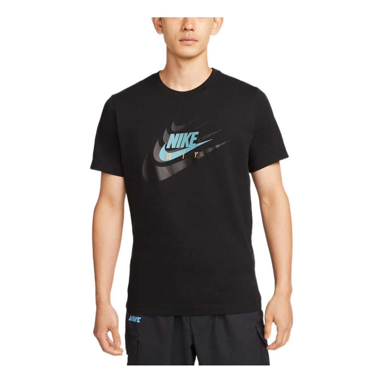 Nike Logo Solid Color Casual Round Neck Short Sleeve Black DR0998-010