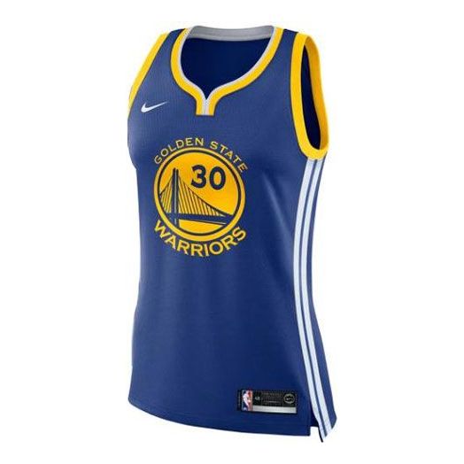 (WMNS) Nike NBA GS Warriors Away Icon Swingman Jersey 'Curry-Blue' 867034-495