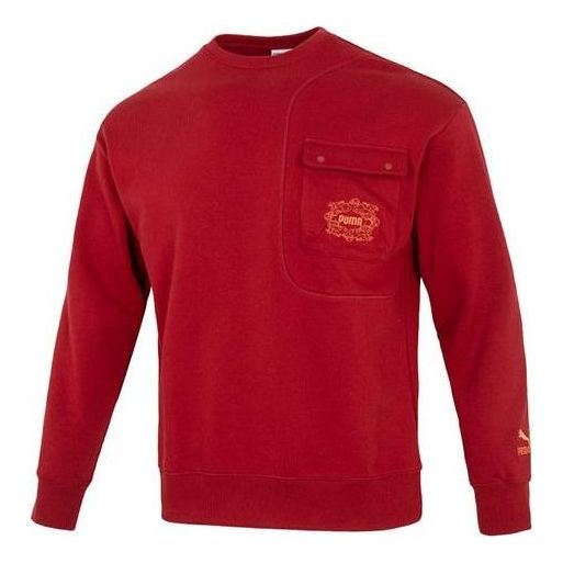PUMA Das CC Graphic Crew Sweater 'Red' 539908-22