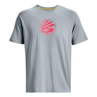 Under Armour Curry Mothers Day Logo T-shirt 'Grey Pink' 1378028-465