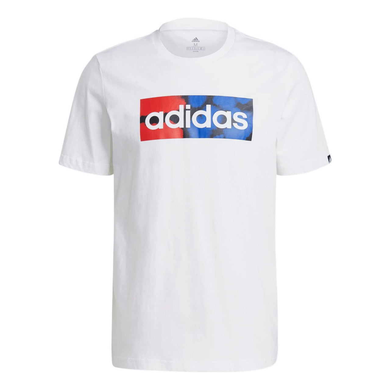 Men's adidas Alphabet Logo Printing Round Neck Pullover Short Sleeve White T-Shirt GL3253