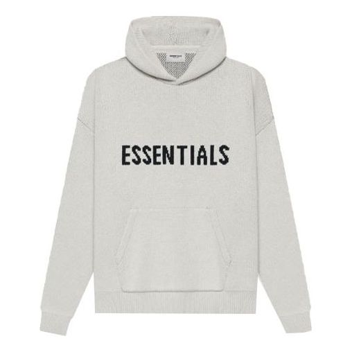 Fear of God Essentials SS21 Knit Hoodie 'Light Heather Oatmeal' FOG-SS21-601