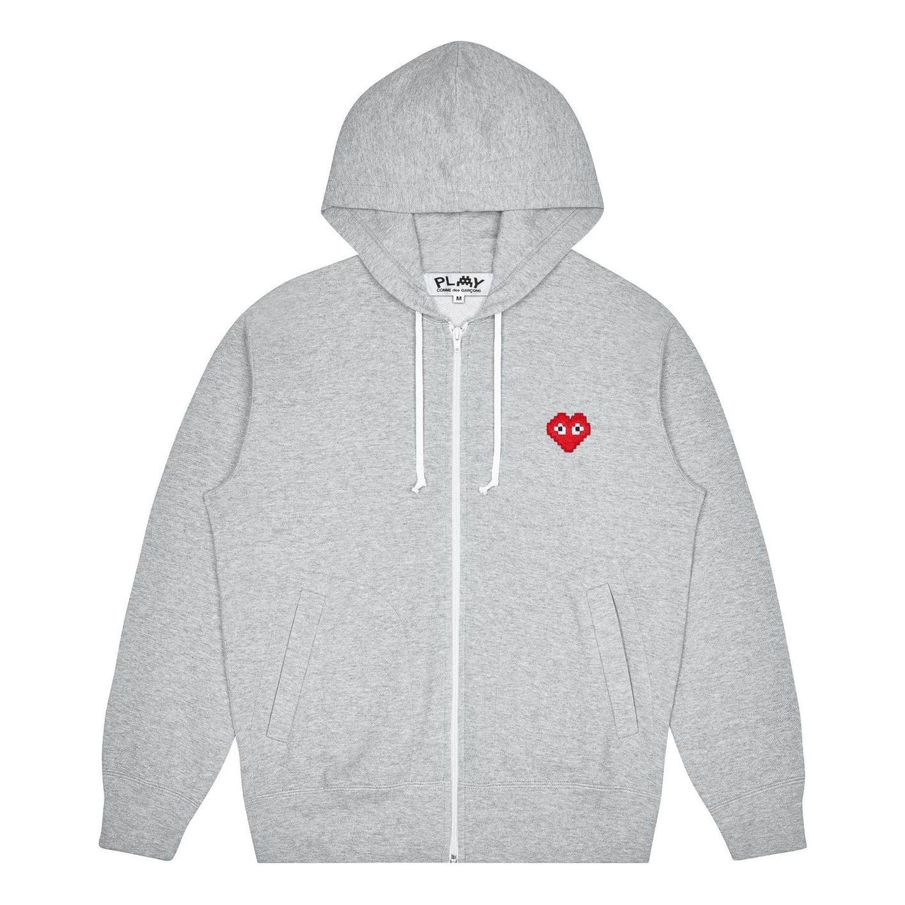 (WMNS) COMME des GARCONS PLAY Invaders Zip Hooded Sweatshirt 'Grey' AZ-T325-051-1