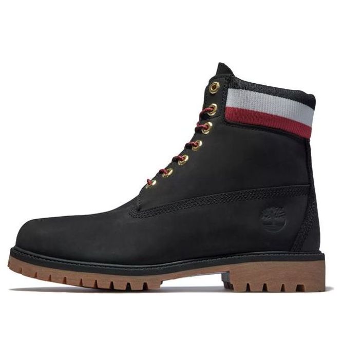 Timberland 6 Inch Heritage Cupsole Boot 'Black Nubuck with Red' A2GZ9001