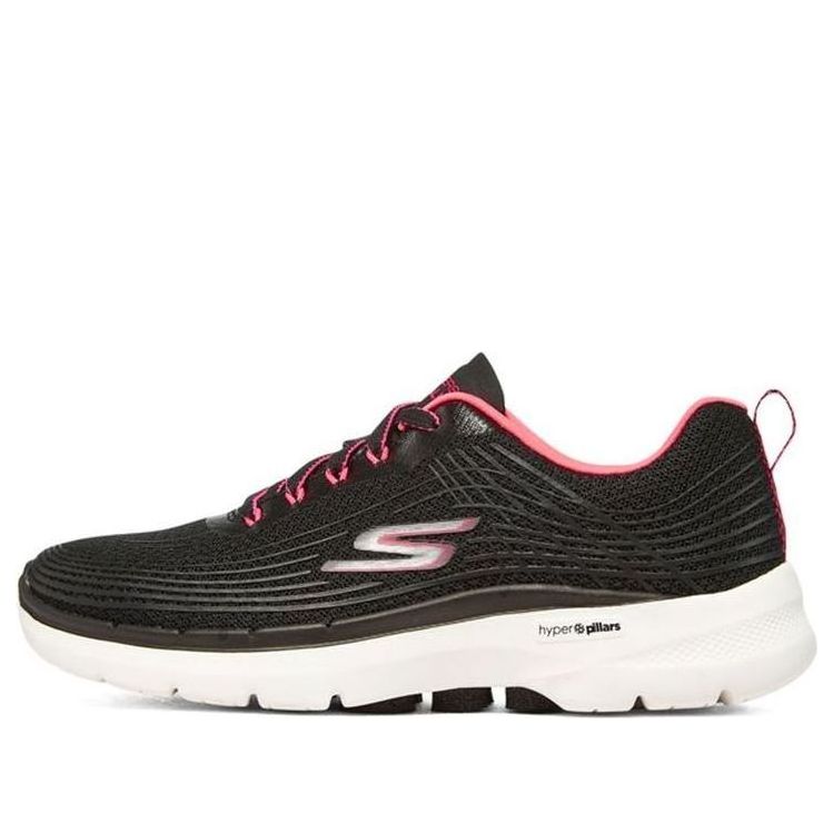 (WMNS) Skechers Go Walk 6 'Stunning Glow - Black Hot Pink' 124554-BKHP