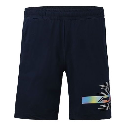 Li-Ning Badminton Athletic Shorts 'Navy' AAPS045-1