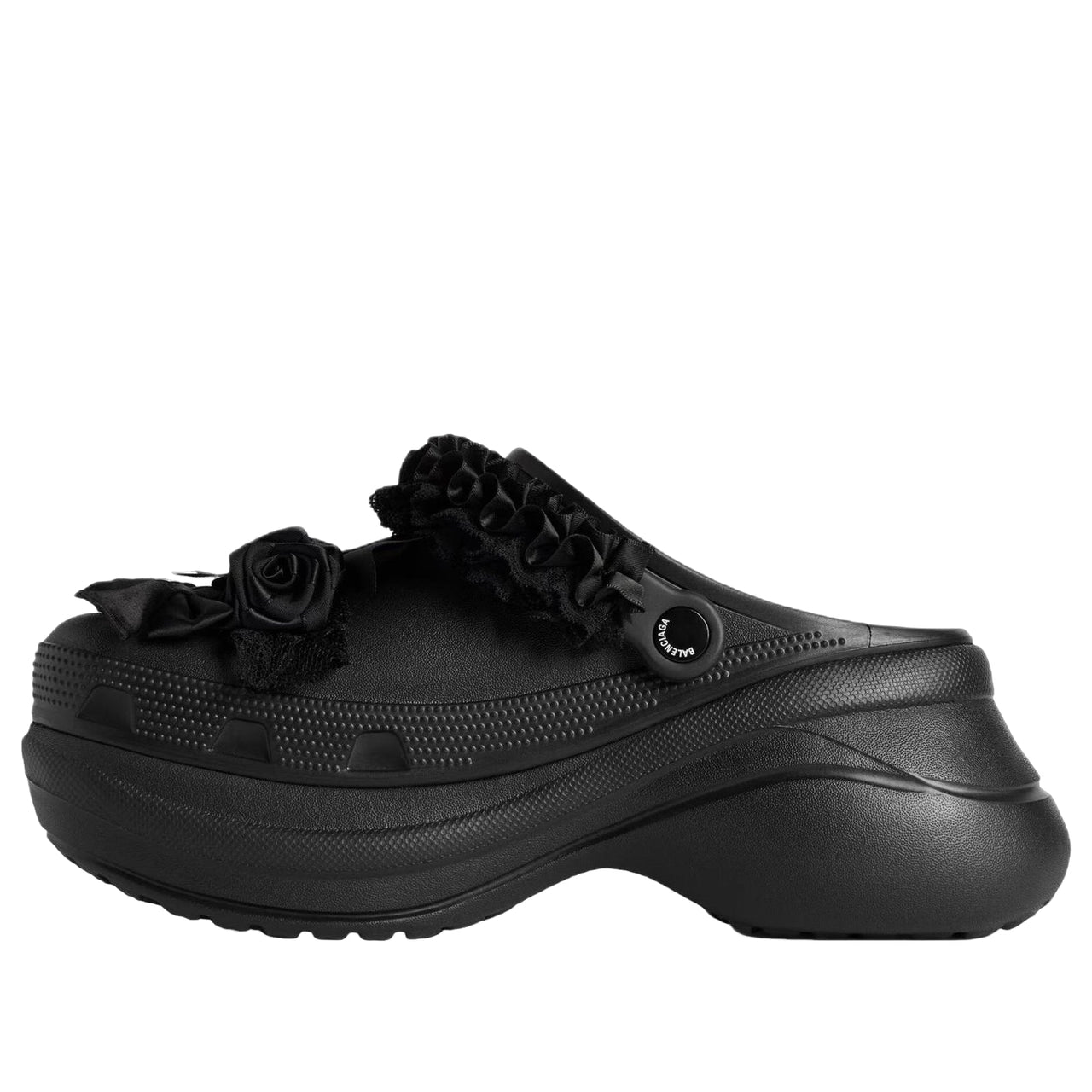 (WMNS) Balenciaga x Crocs Mule Jibbitz 'Black' 720762W0FPA1000