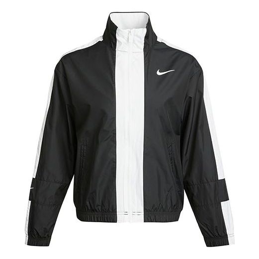 (WMNS) Nike Sportswear Repel Contrasting Colors Loose Woven Jacket Autumn Black CZ8801-010