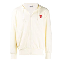 COMME des GARCONS PLAY Zip Hooded Sweatshirt 'White' P1-T172-3