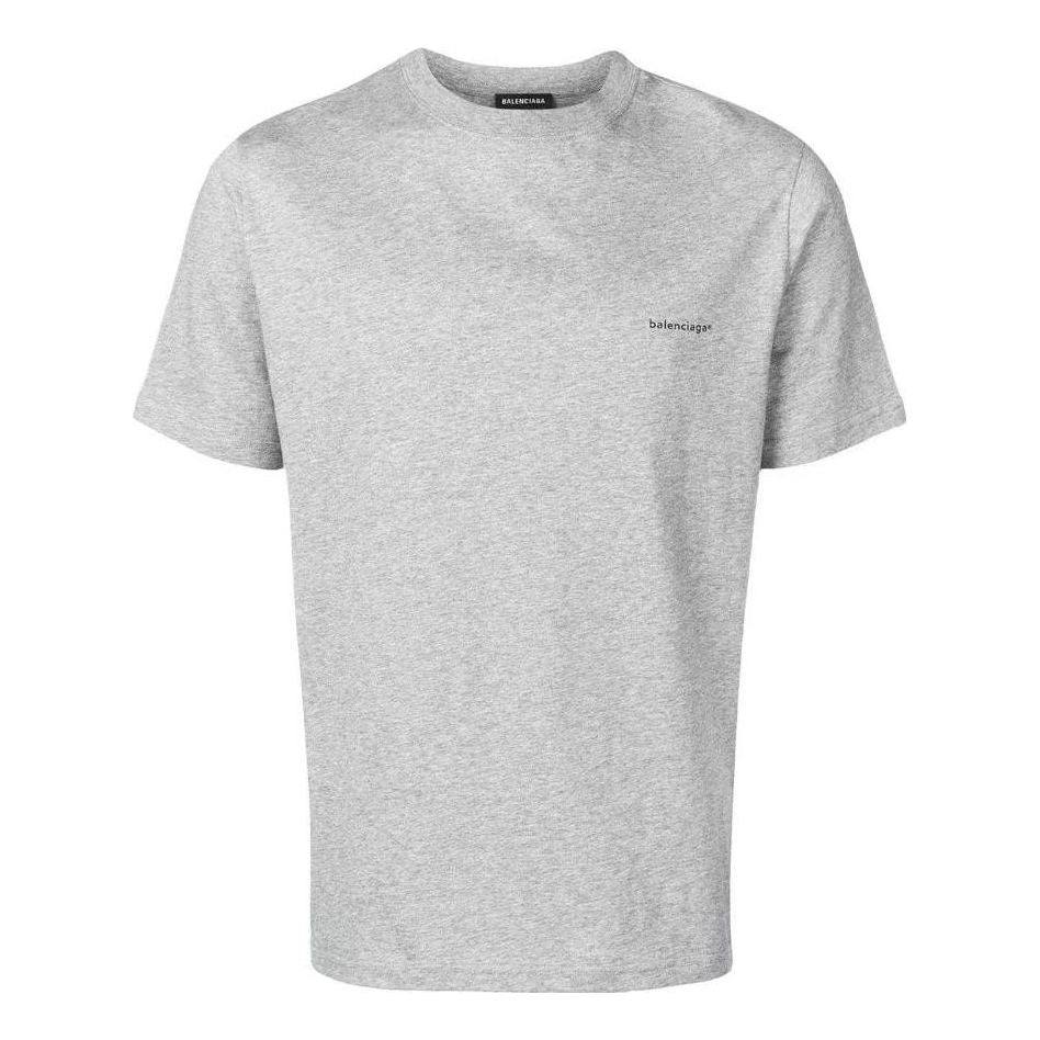 Balenciaga Small Logo Print Cotton T-Shirt 'Grey' 556151TYK281300