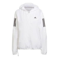 (WMNS) adidas Own the Run Hooded Running Windbreaker 'White Black' HB9369