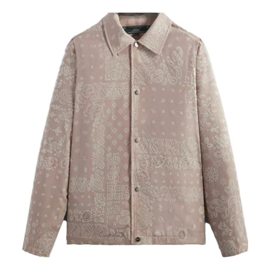 KITH Flocked Deconstructed Bandana Coaches Jacket 'Morganite' KHM010370-613