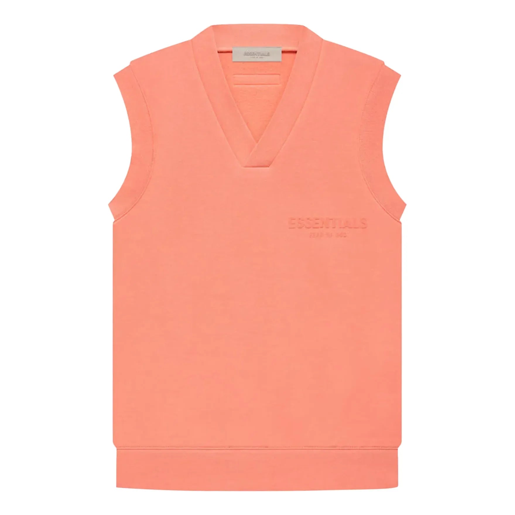 Fear of God Essentials FW22 V neck vest 'Coral' FOG-FW22-892