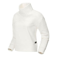 (WMNS) New Balance High Collar Solid Color Hoodie White WT13119-SST