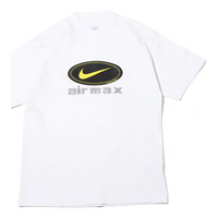 Men's Nike Logo Alphabet Printing Breathable Round Neck Short Sleeve White T-Shirt DV9400-100