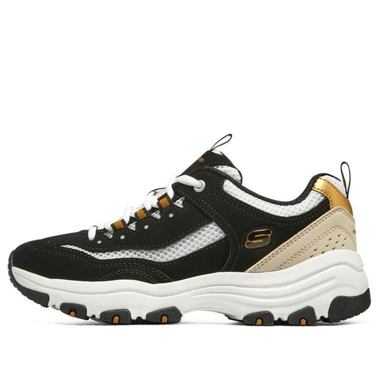 (WMNS) Skechers D'Lites 'Black' 8730066-BKGD